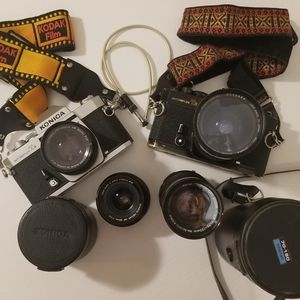 Konica Autoreflex T3 set 35mm SLR film camera